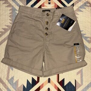 Lee Women's Beige High-Waisted Shorts